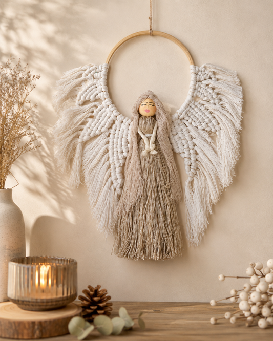 Χειροποίητος Άγγελος Μακραμέ – Επιλογή Χρώματος